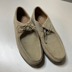 OFFICE Extra‎ Comfort Coleman Apron Front Wedge Derby Shoes  Beige Suede 10 44